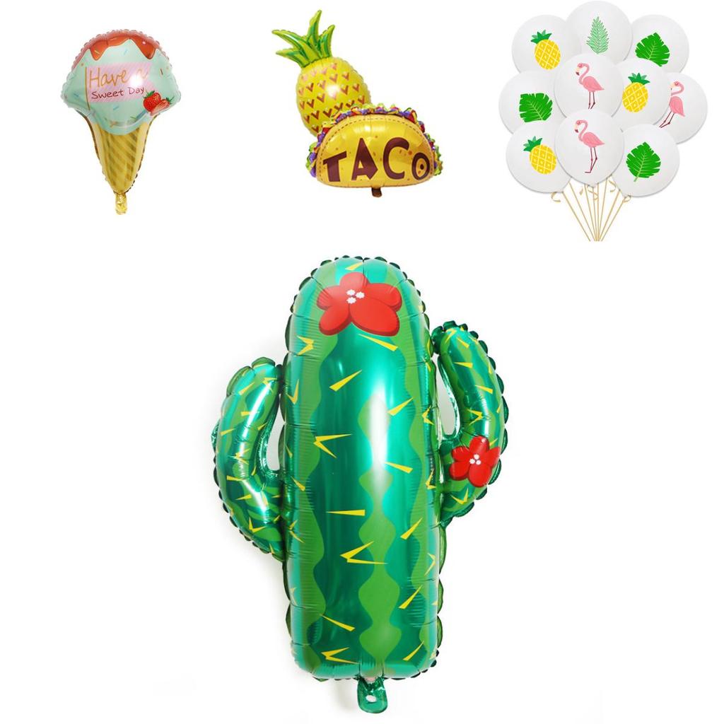 Hawaiian Pineapple Flamingo Aluminum Foil Balloon For Wedding Party Decorations