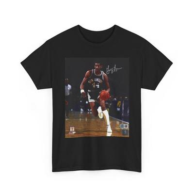 George Gervin Vintage Basketball Player Photo Tee Graphic Short Sleeve Crew Neck Cotton TShirt Retro Court Action TShirt