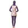 Muslimah Swimming Suit 2 Piece XS-XXXL Women Muslim Bathing Suit With Cap Printing Swimwear High Elasticity Swimsuit Beachwear Women Swimwear