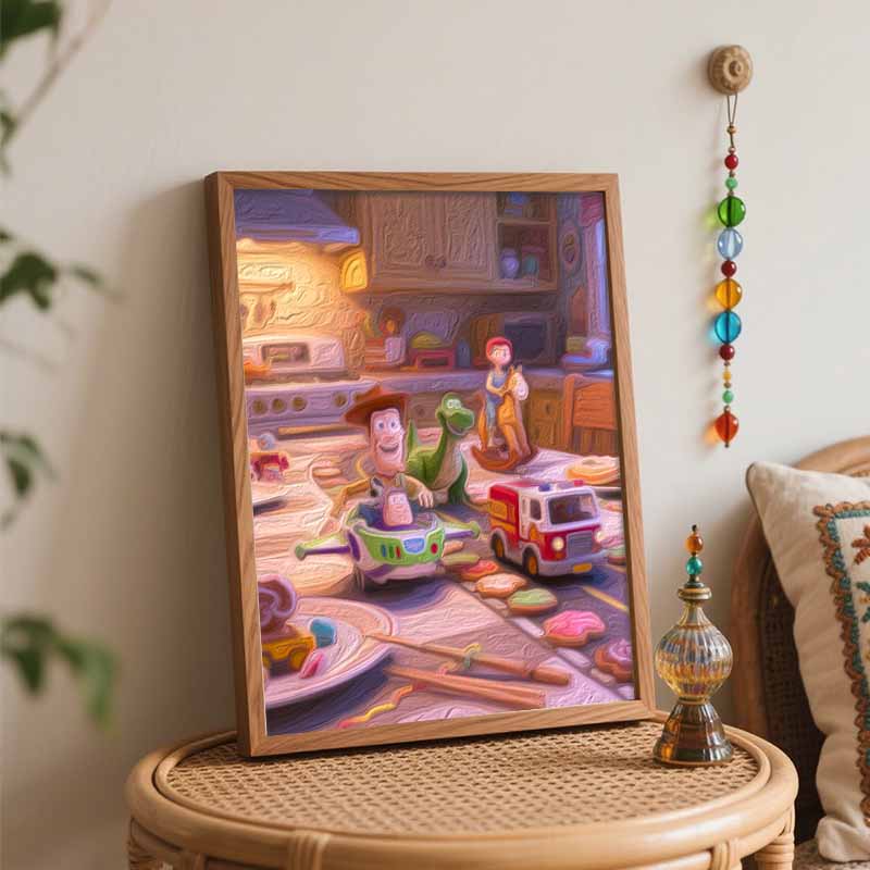 Disney Digital Oil Painting Art Kit Toy Story Characters Handmade Coloring Painting Home Decor