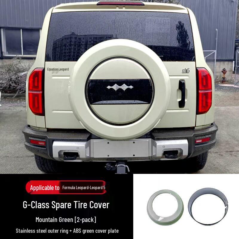 Equation Leopard 5 Full Coverage Spare Tire Cover - Rear Tailgate Protector Accessory