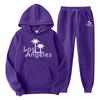 New cross-border foreign trade pullover men's and women's same sports sweater set fashion sweater sweatpants fleece hoodie set