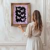 Kristall Perlen Malerei 5D DIY Rahmen Dekoration Malerei Lila Schmetterling Haus Wand Dekoration Transparente Perlen Edelstein Malerei Bild Kunsthandwerk