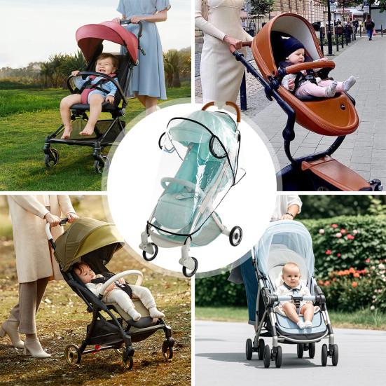 Stroller Rain Cover Waterproof Windproof Breathable Dust Snow Rain Protection Stroller Travel