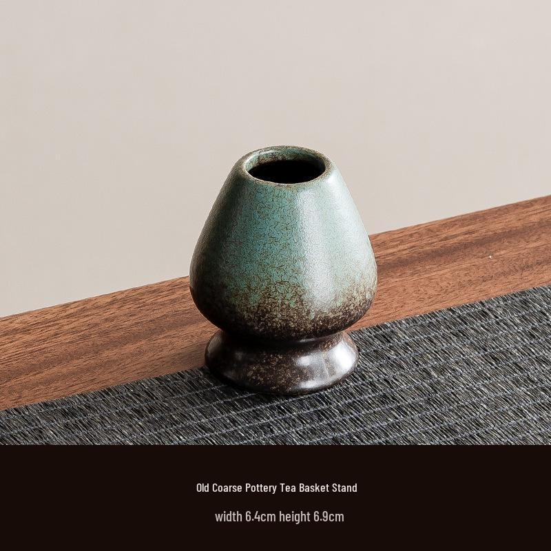 Japanese Minimalist Matcha Set: Song Dynasty-Inspired Ceramic Bowl with Bamboo Whisk and Brush