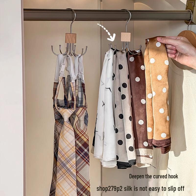Rotating Bag and Hat Hook: Multifunctional Wardrobe and Dorm Storage Rack