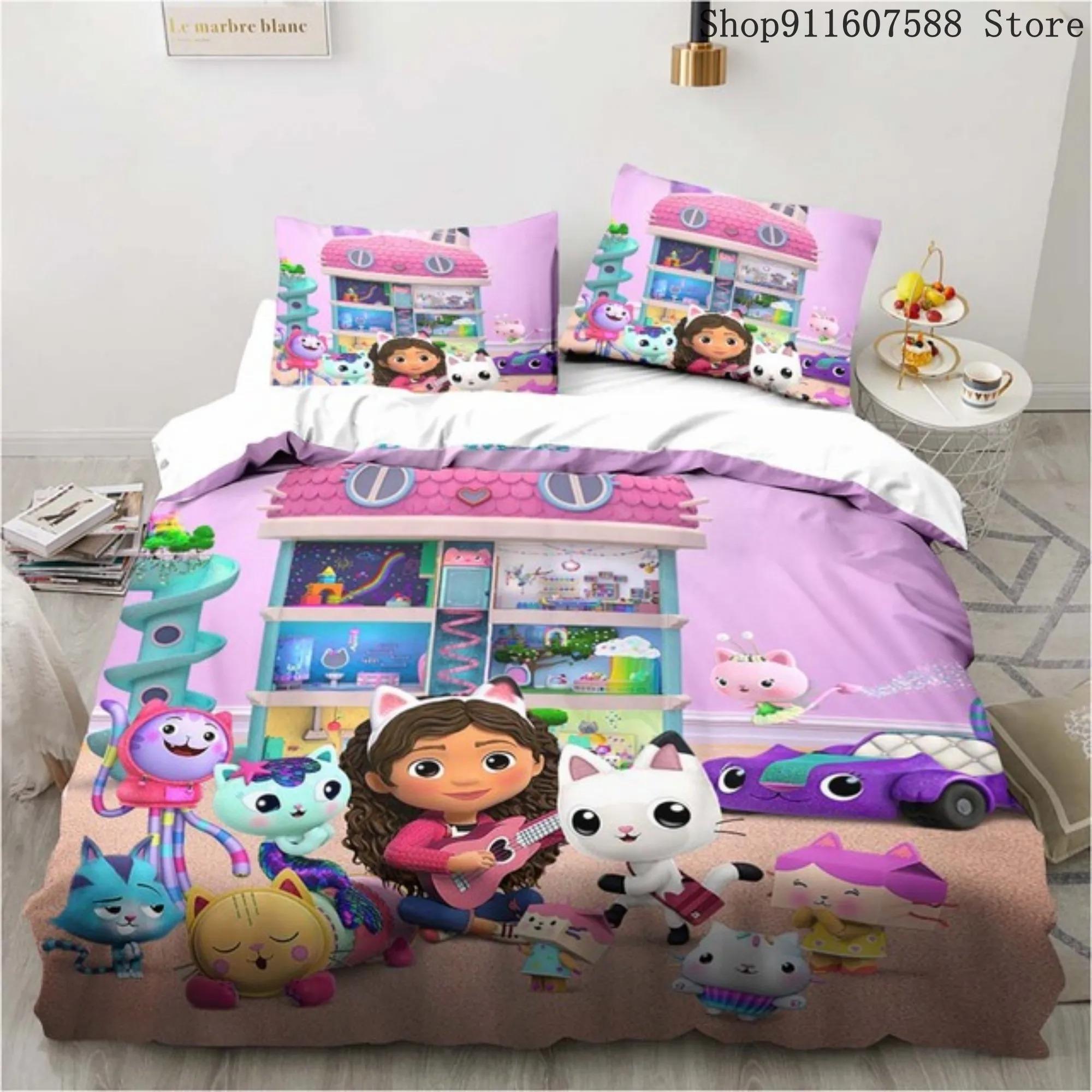 

Gabby s Dollhouse Kawaii Bedding Set For Bedroom Soft Modern Bedspreads Comefortable Kids Duvet Cover Quilt Cover And Pillowcase 70x133cm 3pcs