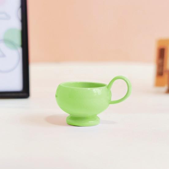 3Pcs/Set Miniature Coffee Cups, Glossy Alloy Cup Miniatures, 1:12 Scale Tiny Tea Cups for Doll Mansion Accessories DIY Crafts