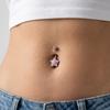 Stainless Steel Pentagram Star Belly Button Rings Shiny  Navel Piercing Jewelry Sexy Belly Rings For Women Girls
