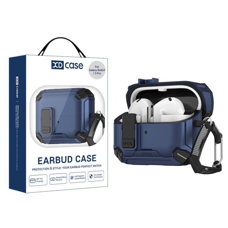 

XDcase Multi-functional Magnetic Earbuds Case with Invisible Holder For Samsung Galaxy Buds3 / 3 Pro / 3 FE темно-синий