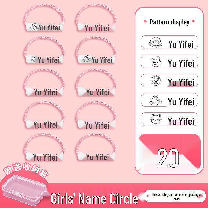 Waterproof Cartoon Name Stickers for Kids - Cute Designs for School and Kindergarten Cups.