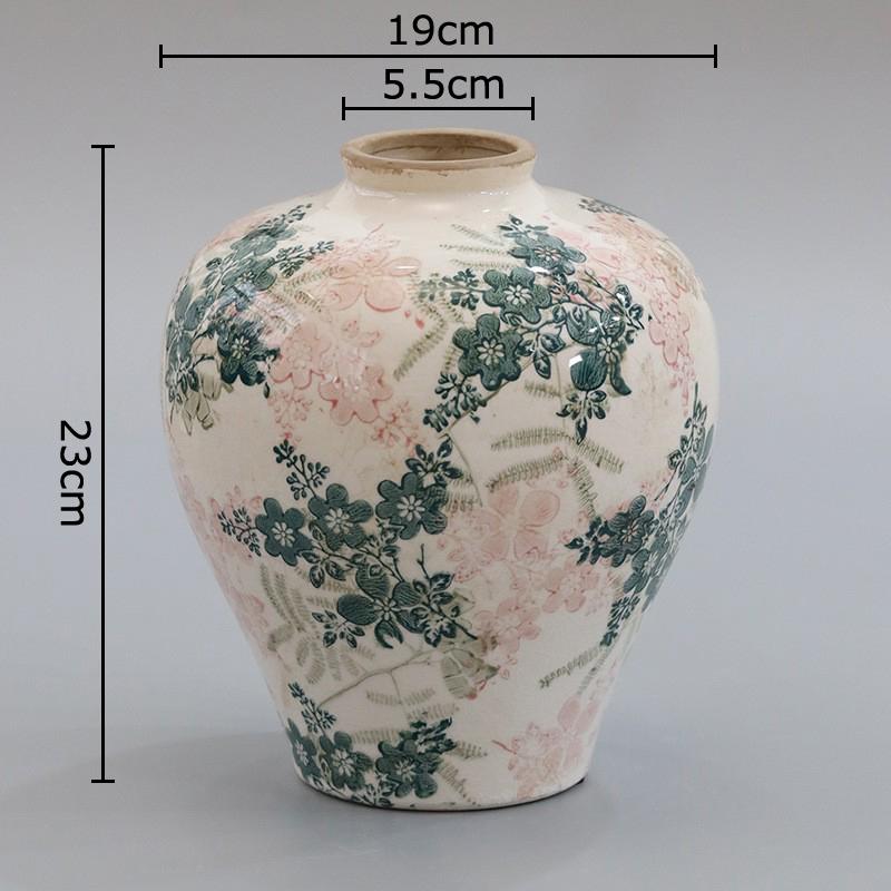 Blue and White Porcelain Cracked Texture Vase Plant Pot Table Decoration Flower Arrangement Floral Vases Room Aesthetic Decor