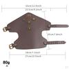 Adjustable Gear PU Leather Wristband Arm Cuff Vintage Gauntlet for Sport Outdoor Activity