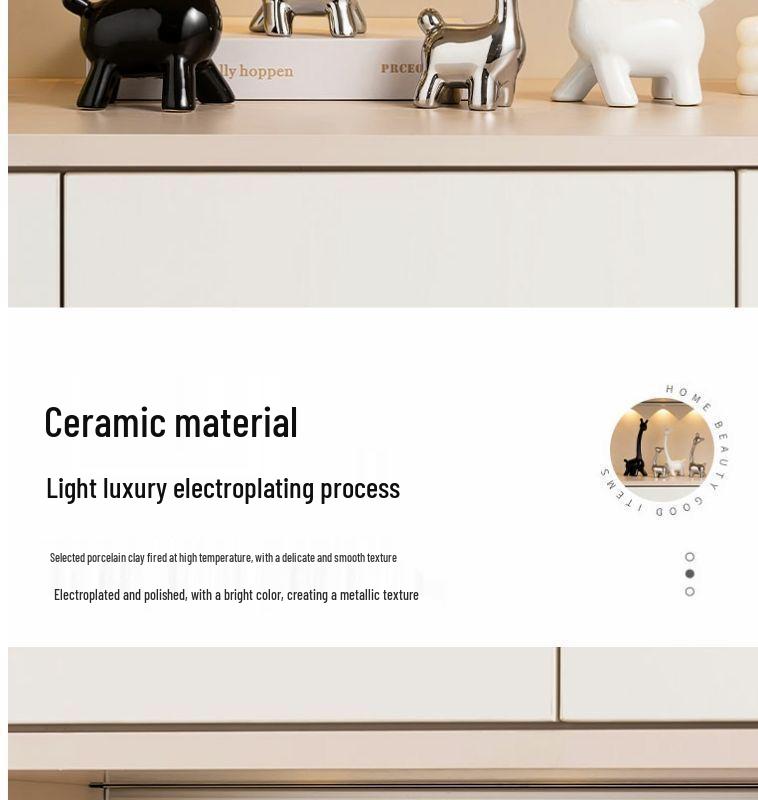 Nordic Luxury Deer Figurines Set: Elegant Decor for Living Room and Wine Cabinet