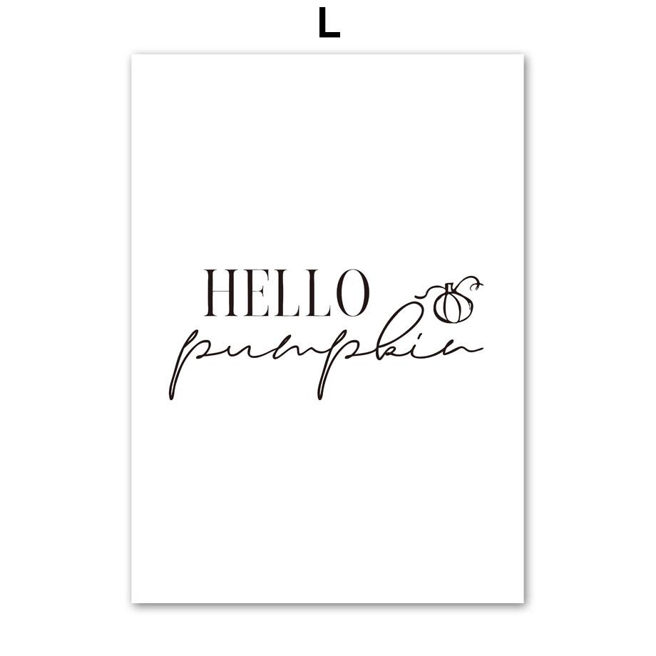 Wall Art Canvas Painting Tree Leaves Pumpkin Rabbit Village Autumn Nordic Posters And Prints Wall Pictures For Living Roon Decor