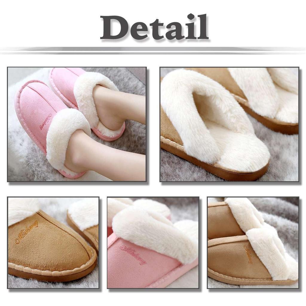 White Fang Fluffy Söt och för Män och RS020 One-Size-Fits-All Halkfria Tofflor, Enkla, Kvinnor, (Rosa)