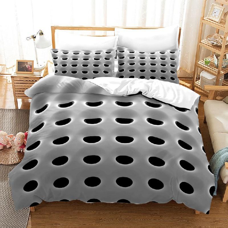 Honeycomb Duvet Cover Set Pink Geometry 3D Printed Bedding Set Polyester Cool Style Double Queen King Quilt Cover For Boys Adult