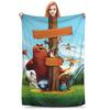 Warm BlanketChildren Travel Grizzys and The Lemmings Throw Blanket  Flannel Bedspread For Bedroom Street Trend Sofa Bed Cover