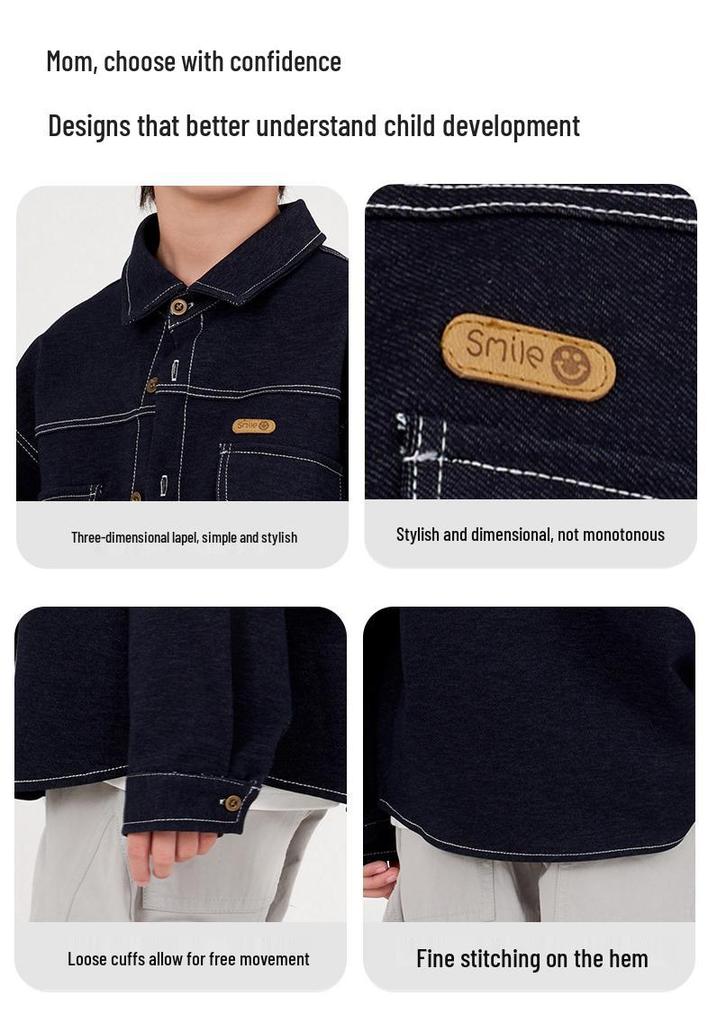 Lässiges, locker geschnittenes Jungen-Denimhemd - Herbst 2026 Modetrend