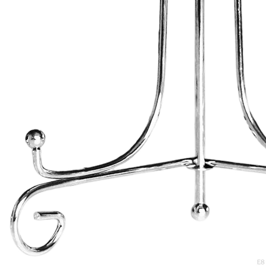 Adjustable Iron Display Stand for Showcasing Plates and Artwork