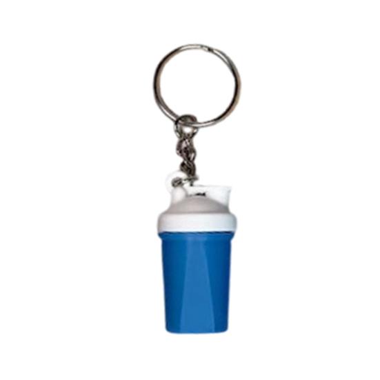 

Shaker Cup Keychain Portable 3D Printed Workout Keychain with Metal Ring Bags Gym Backpack Pendant Mini Fitness Accessory D