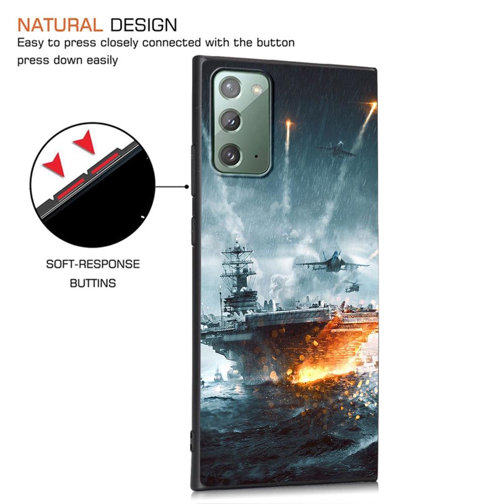Tanks Fighter Warship Case for Samsung Galaxy Note 20 Ultra 10 Lite 9 8 A53 A52 A12 S22 S21 FE S20 Plus TPU Black Phone Cover