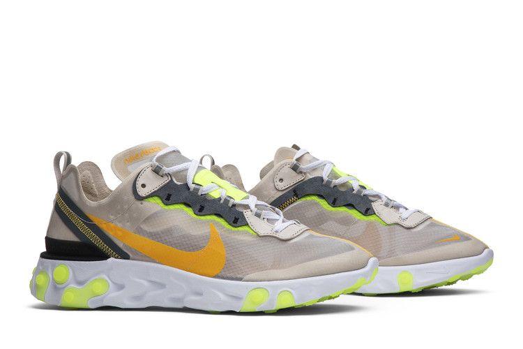 Men's Sneakers Nike React Element 87 Light Orewood Brown Light Orewood Brown/Laser Orange-Volt Glow