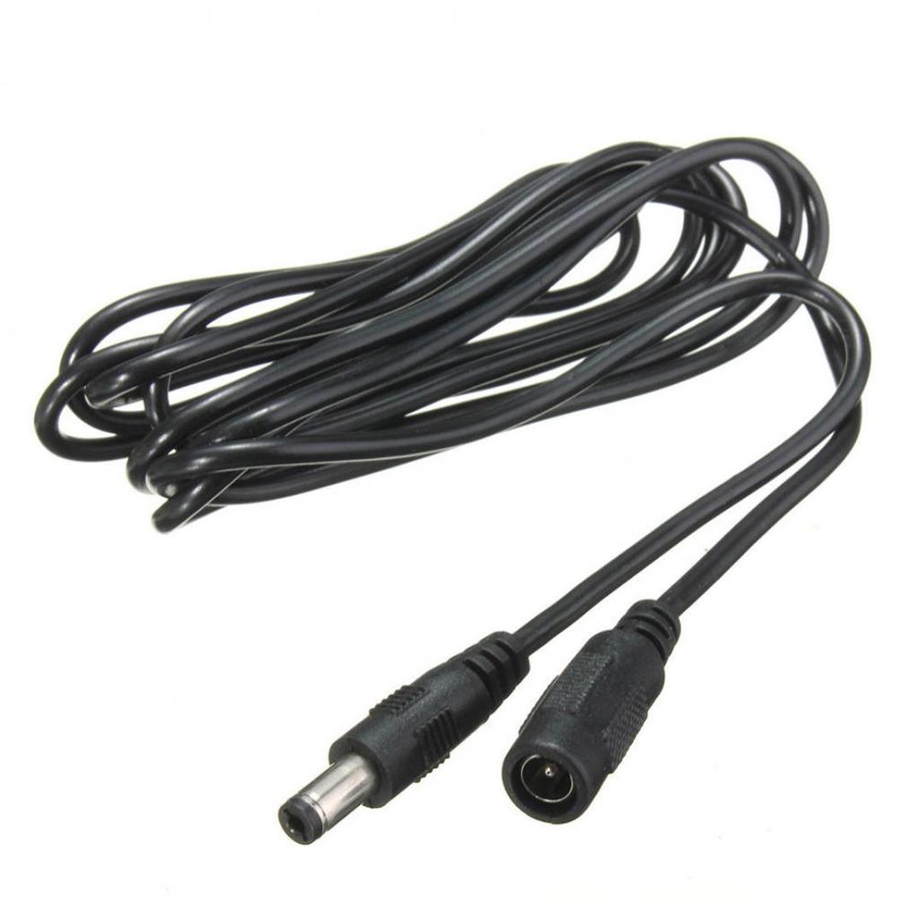 CCTV DC Power 5.5mm x 2.1mm Female To Male Plug Cable Adapter Extension Cord 2M