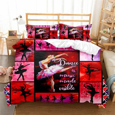 Sport Theme Duvet Cover Set Yoga Basketball Softball Ballet Bedding Set King Queen Size for Kid Boy Girl Athlete Comforter Cover