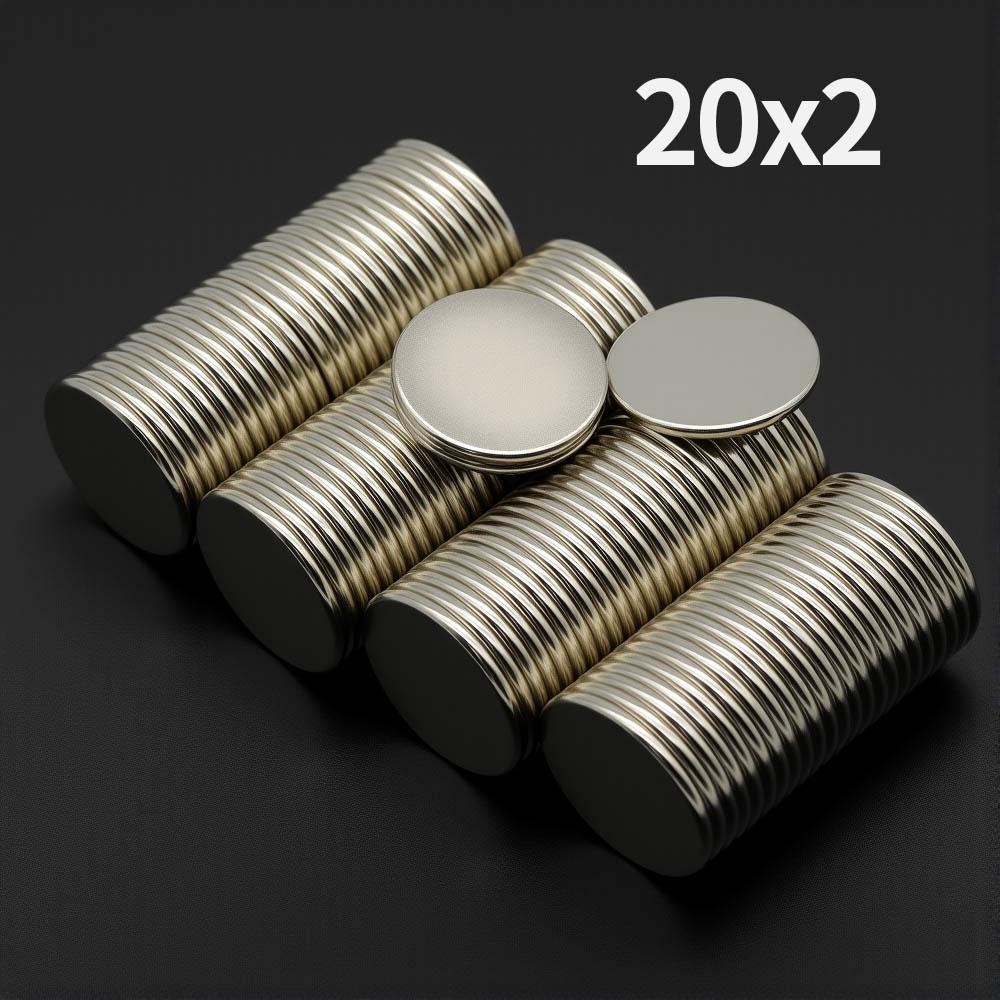 20x2mm Powerful Neodymium Magnet N35 NdfeB Permanent Magnetic imanes Round Super Strong Fridge Magnets DIY