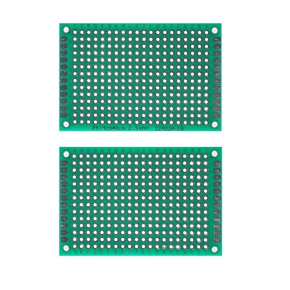 4-40 buc. Circuit PCB universal Protoboard Placă dublu față 2x8 3x7 4x6 5x7 7x9CM Stripboard Placă de prototipare Kit electronic DIY