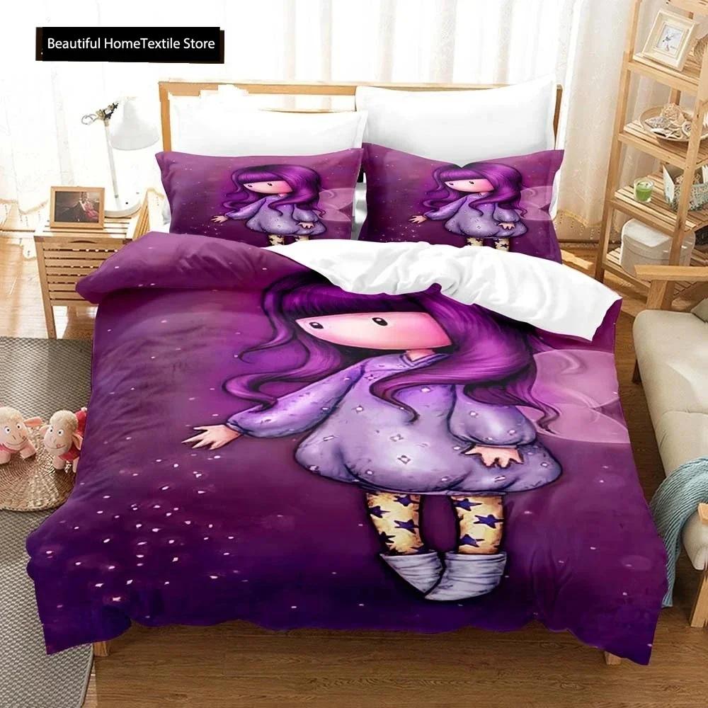 Set Copripiumino Santoro Gorjuss Matrimoniale Queen King Size Anime Bella Ragazza Set Biancheria da Letto Stampa 3D Santoro Gorjuss Copripiumino Ragazze