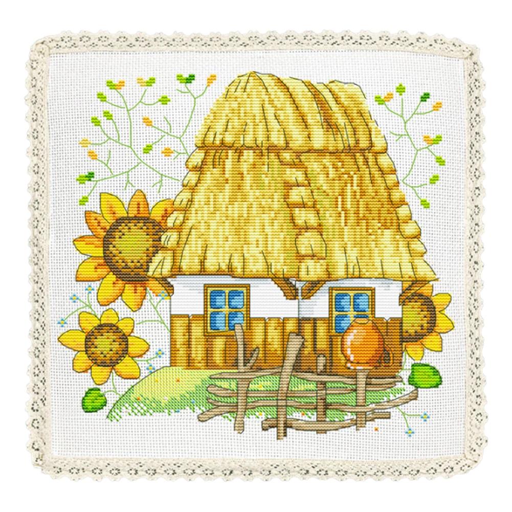 DIY Embroidery Pillow Covers Kit Cotton 14CT 2 Threads Cross Stitch Kits fCross Stitch Pillow Sham Cross Stitch Throw Pillowcase