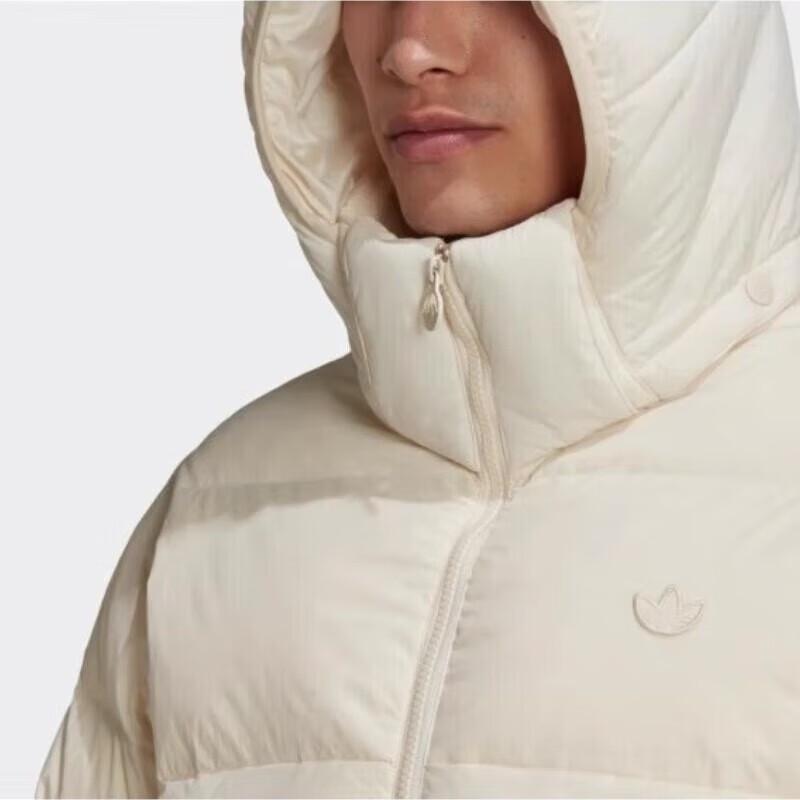 Adidas Originals Thick Hooded Zip-Up Parka Men Outerwear Beige HL9208