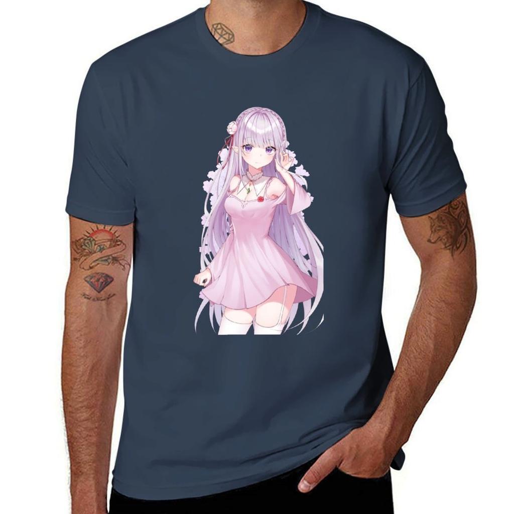 Rezero Kara Hajimeru Isekai Seikatsu Tshirt Plus Size Basic Short Sleeve Top Tshirt