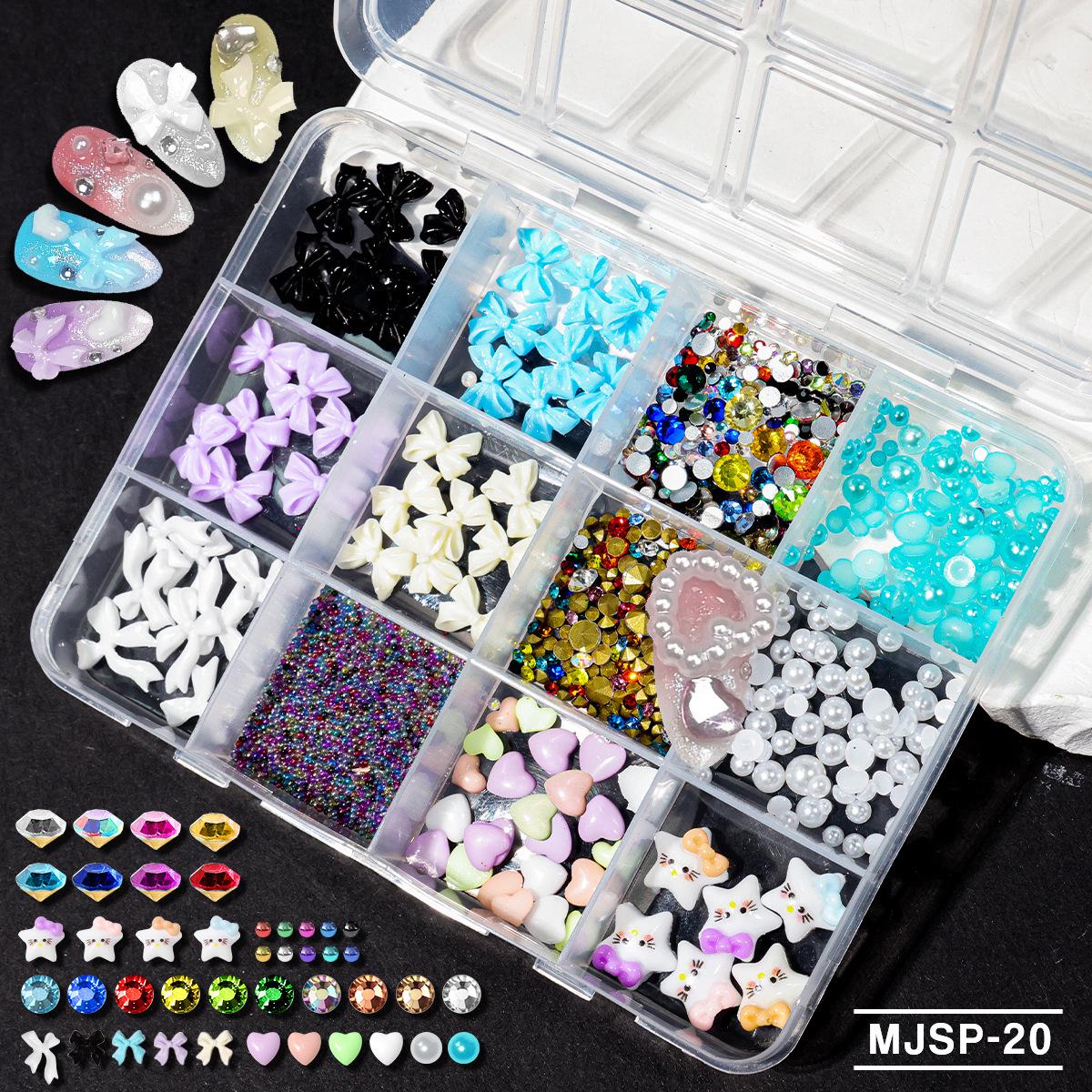 

3D Бант-бабочка Аврора Нейл-арт Смола Стразы и Жемчуг Аксессуары