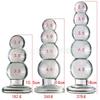 Transparent Large Glass Anal Plug Bead for Men and Women