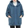 Women's Lamb Fleece Sweatshirt Thickened Autumn and Winter Loose Korean Style Zipper Cardigan Teddy Fleece