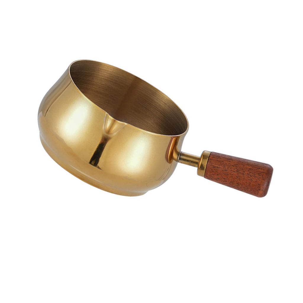 Espresso-Shot-Tassen aus Edelstahl mit Holzgriff Robuste Saucenschalen für Saucen und Getränke Spülmaschinenfest