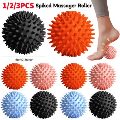 Stacheliger Massageball Stacheliger Massageroller Hohe Dichte Triggerpunkt-Massageball 6cm Tiefengeweberoller für Hand Fuß Stress