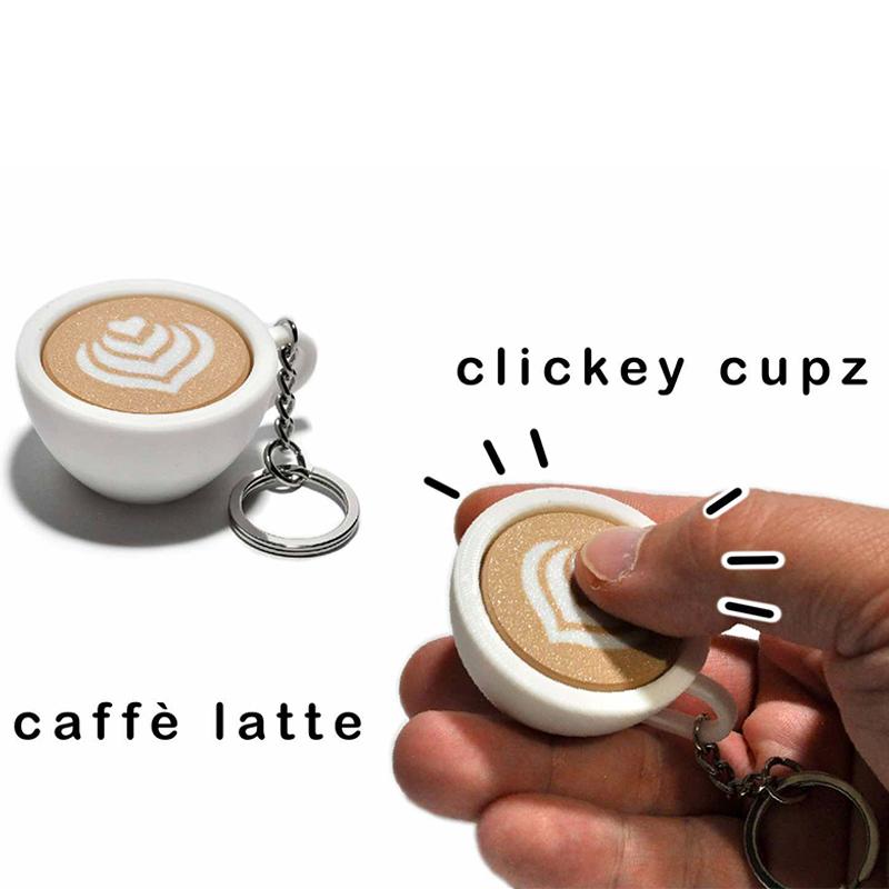 Acorn Relax Clicker Anxiety Relief Keychain Fingertip Press Button Fidget Toy Bag Pendant Portable Sensory Gift