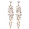 Vintage Floral Ear Jewelry With Zircon Stones For Women Summer