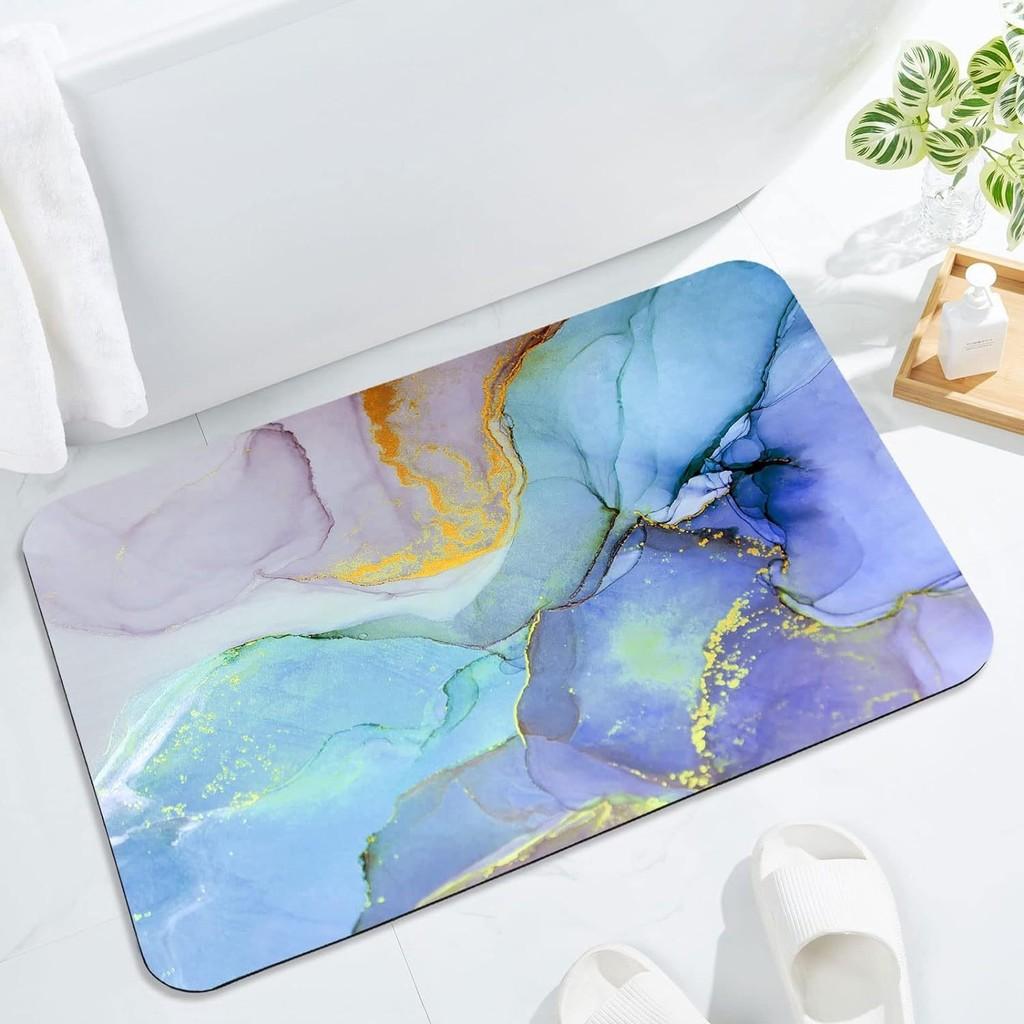 Waterproof Polyester Shower Floor Mat With Quick Dry Features For Bathroom And Entryway
