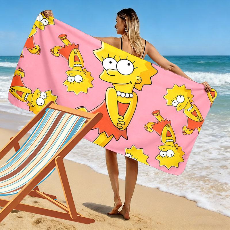 Lisa Print Beach Towel, Large Soft Quick Dry Towel for Beach Camping Swimming