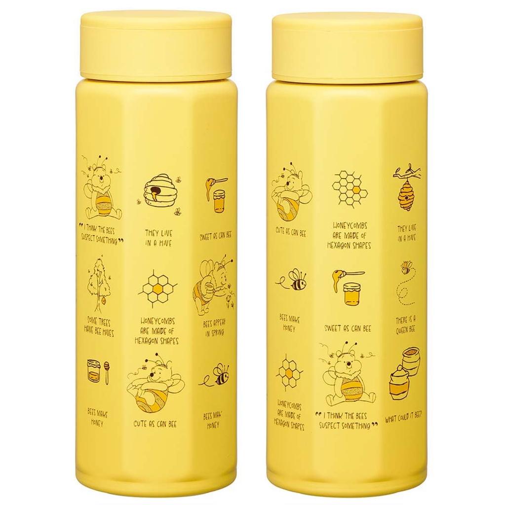 Skater Stainless Steel Mug Easy To Octagonal Insulated for Hot and Cold Disney Winnie the Pooh Bottle, 500ml, Hold, Shape, Drinks, Design, STO5-A