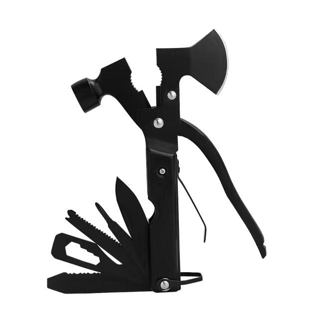 Popular 16-in-1 Multi-functional Car Axe Hammer Emergency Tool for Camping and Outdoors