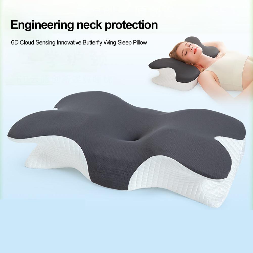 Ergonomic Butterfly Sleep Cervical Memory Neck Massage Pillow Slow Rebound Memory Foam Sleep Pillow Cervical Orthopedic