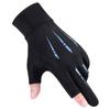 Sunscreen Gloves for Men and Women In Summer Thin Breathable Anti  Slip Ice Wire Leak Two Finger Fishing Cycling and Driving Fishing Gloves