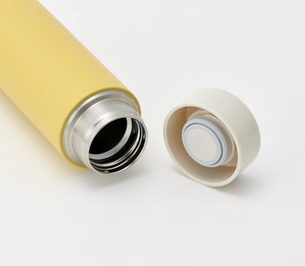 Skater Mug Bottle, Dull Yellow, 350ml, Ultra-Lightweight Stainless Steel Water Bottle, STYL4-A