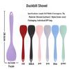 Silicone Cooking Utensil Set: Oil Brush, Scraper, Basting Brush, Ladle, Spatula, Tongs, Cream Spatula (Mini Set, One-Piece Design)